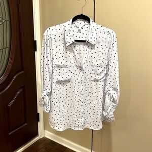 Candies light blue heart blouse.  Never worn